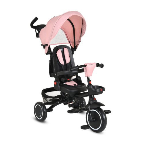 Moni  CRUZ tricikli napfénytetővel, összecsukható PINK 