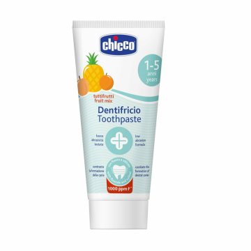   Chicco Vegyes gyümölcs ízű fogkrém 50 ml fluoridos xilittel Tuttifrutti 1-5 év 