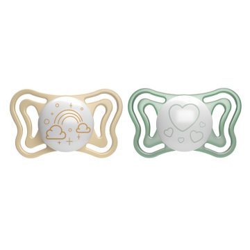 Chicco Physio Forma Light Glow 2-6hó éjszakai cumi 2 db