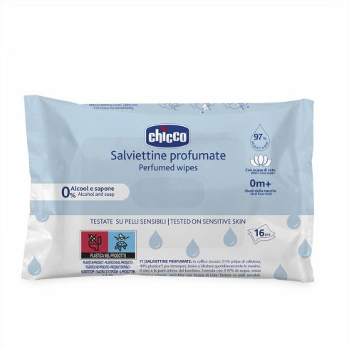 Chicco Törlőkendő illatos lótuszvizes 16 db érzékeny bőrre