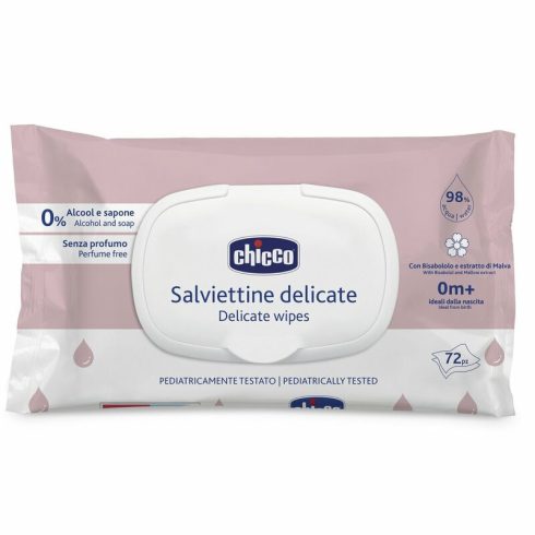 Chicco Törlőkendő Delikát illatmentes 72 db érzékeny bőrre