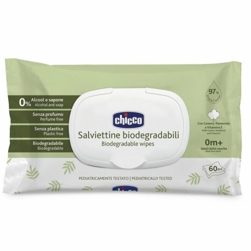 Chicco Törlőkendő Biológiailag lebomló 60 db illatmentes