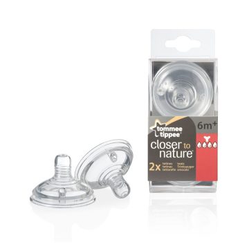   Tommee Tippee Closer to Nature cumisüveg cumi , sűrű ételekhez -2db 