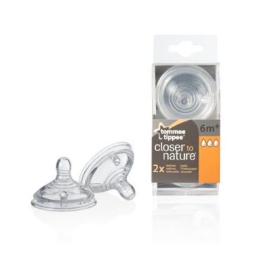   Tommee Tippee Closer to Nature cumisüveg cumi , gyors folyású -2db 