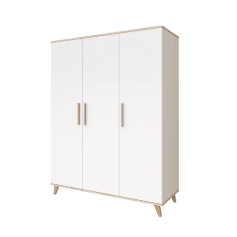 Faktum Flip White & Oak 3 osztású szekrény