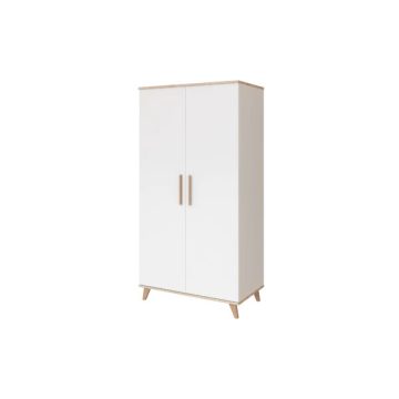 Faktum Flip White & Oak 2 osztású szekrény 