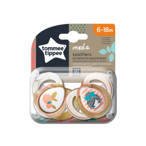 Tommee Tippee Moda játszócumi 6-18hó lány 2 db