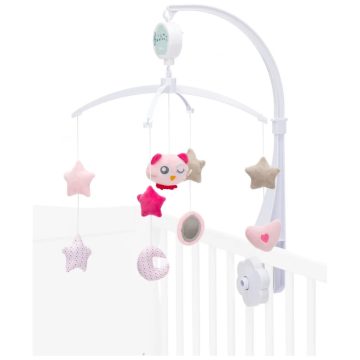   Fillikid zenélő forgó rózsaszín bagoly csillaggal 9100-3700