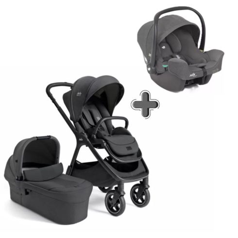 Joie Signature Finiti 2in1 babakocsi Ebony + i-Snug 2 hordozó Shell gray
