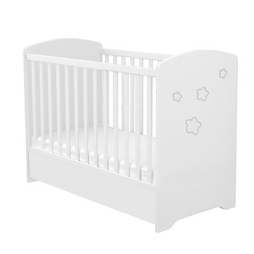   Timba zárt végű gyermekágy ágyneműtartóval Félix 60x120 cm - Fehér