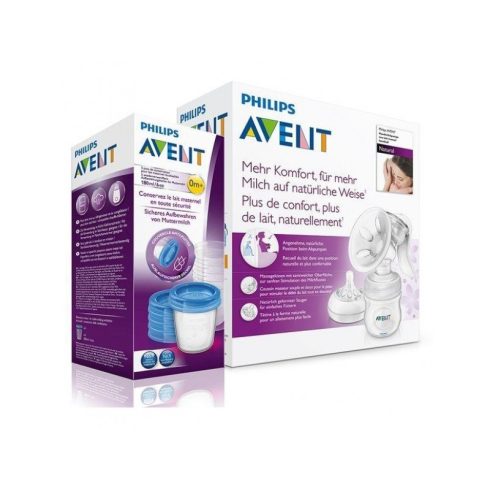 Avent Natural kézi mellszívó + Ajándék VIA pohár 180 ml - 5 db