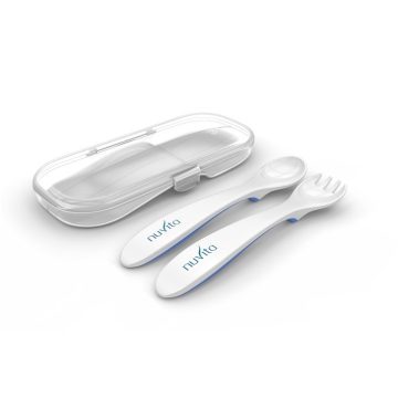 Nuvita kanál és villa szett tartóban - kék - 8477