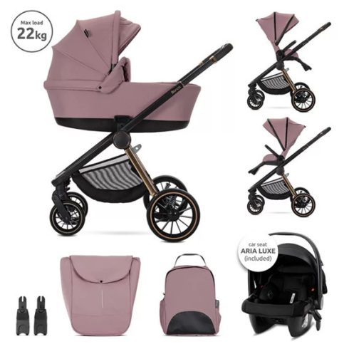 Lorelli Bianca 3az1-ben újszülött babakocsi - Pink (2doboz)